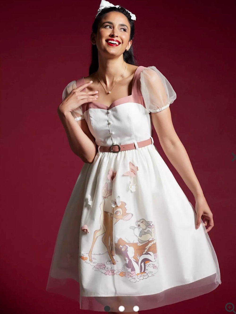 Her Universe Disney Bambi Retro Puff Sleeve Dress - Picture 2 of 7